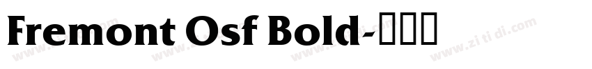 Fremont Osf Bold字体转换